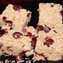 Cranberry Rice Krispies Squares