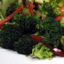 Broccoli and Red Bell Pepper Saute