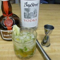 Cucumber, Kumquat, and Mint Vodka Cocktail