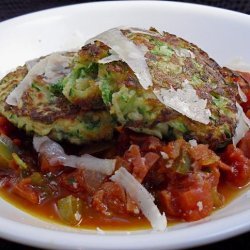 Zucchini Cakes With Diavolo Sauce