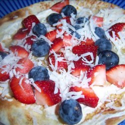 Low-Fat Blueberry Tortilla Pizza (4 Points)