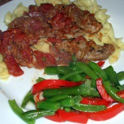 Pork Medallions over Noodles (Low Fat)