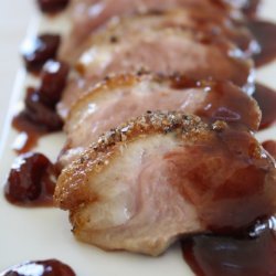 Seared Duck Breast With Cherry-Port Sauce