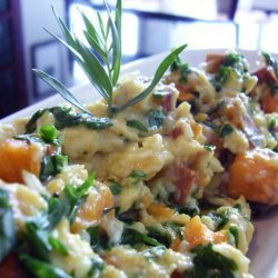 Herb and Sweet Potato Soft Scramble