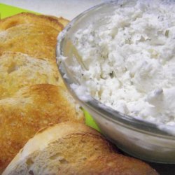 Homemade Herbed Chevre Spread With Grilled Crostini