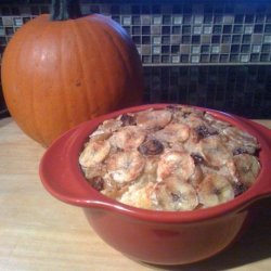 Apple Sauce, Banana and Raisin Bread Pudding