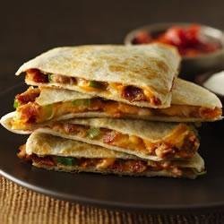 Cheesy Bacon-Bean Quesadillas