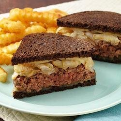 Patty Melt on Pumpernickel