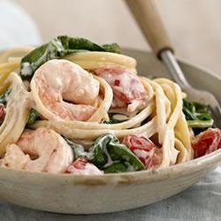 Creamy Tomato-Basil Pasta with Shrimp