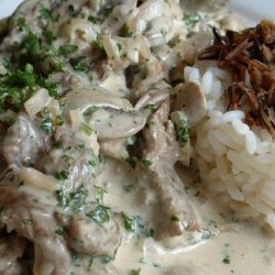 Chicken Livers Stroganoff