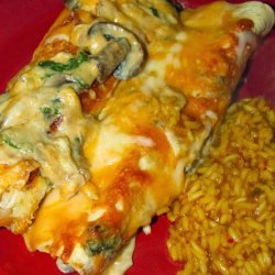 Spinach and Mushroom Enchiladas