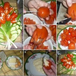 Stuffed Tomato Flowers