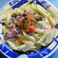 Smoked Salmon and Capers in a Champagne Sauce for Pasta