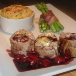 Goats Cheese Stuffed Pork Tenderloin With Red Wine Balsamic Cher