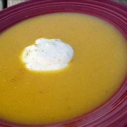 Squash Soup With Horseradish Cream