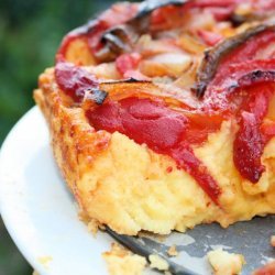 Caramelized Vegetable and Polenta Cake