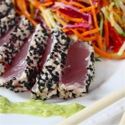 Sesame Crusted Tuna With Wasabi Sauce