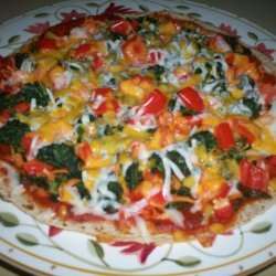 Accidental Veggie Tortilla  Pizza