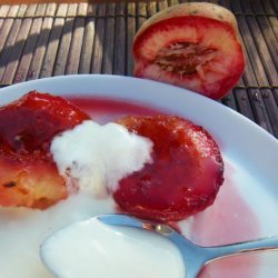 Bourbon Glazed Peaches With Yogurt