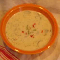 Dilled Crab and Mushroom Chowder