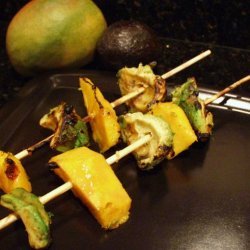 BBQ Mango & Avocado Skewers