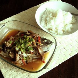 Steamed Fish With Ginger & Mushrooms