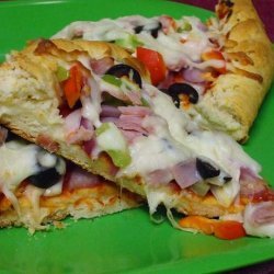 Double-The-Cheese, Ham-N-Vegie Pizza