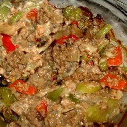 Vegetarian Meatless Pepper & Mushroom Casserole