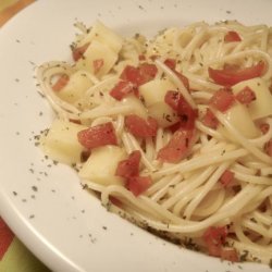 Easy Pepper Basil Spaghetti