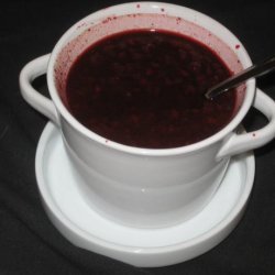 Warm Raspberry Red Wine Sauce for Fish, Chicken, or  Pork