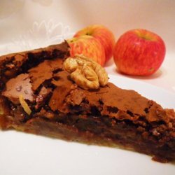 Delicious Chocolate, Apple, Walnuts Pie