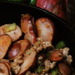 Skillet New Potatoes, Bell Pepper, and Bacon