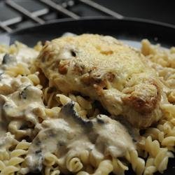 Chicken Gruyere with Sauteed Mushrooms