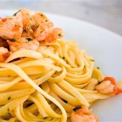 Brandied Shrimp with Pasta