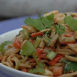 Chicken Noodle Salad with Peanut-Ginger Dressing