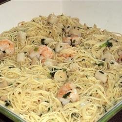 Savory Sea Scallops and Angel Hair Pasta