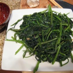 Flash-Cooked Greens With Garlic