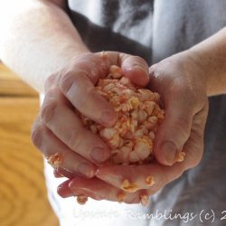 Red popcorn balls