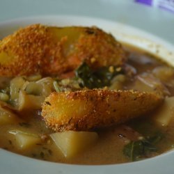 Baked Potato and Greens Soup