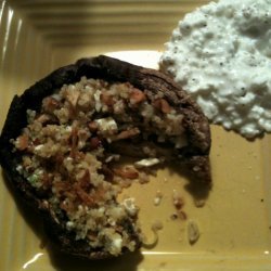 Stuffed Portobello Mushrooms With Feta and Almonds