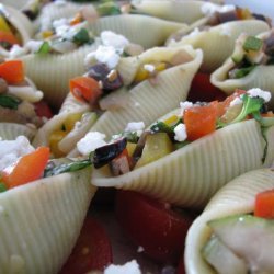 Conchiglioni Stuffed With Vegetables & Goat Milk Feta With B