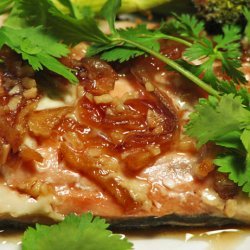 Steamed Salmon Steaks, Thai Style