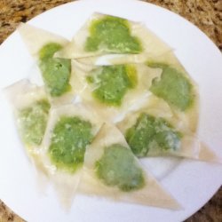 Pea & Parmesan Wonton Ravioli