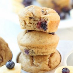 Whole Wheat Banana Blueberry Muffins