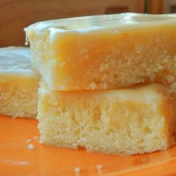 Blondies With White Chocolate Ganache