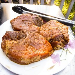 Molasses Coffee Marinated Pork Chops