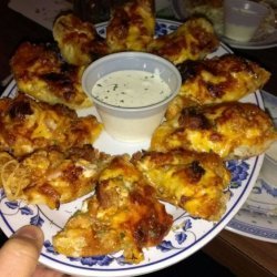 Mini Buffalo Chicken Pizzas