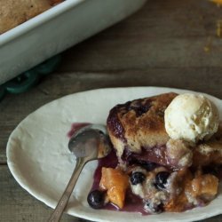 Peach and Blueberry Cobbler