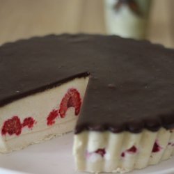 White and Dark Chocolate Raspberry Tart