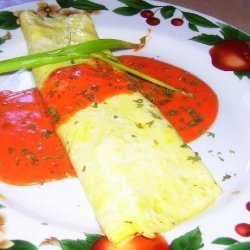 Chorizo  Omelet With Chipotle Cream Sauce